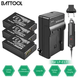 BATTOOL 3 шт LP-E17 LPE17 LP E17 Перезаряжаемые Аккумуляторы для Canon EOS M3 M5 750D 760D T6i T6s 800D 8000D поцелуй X8i