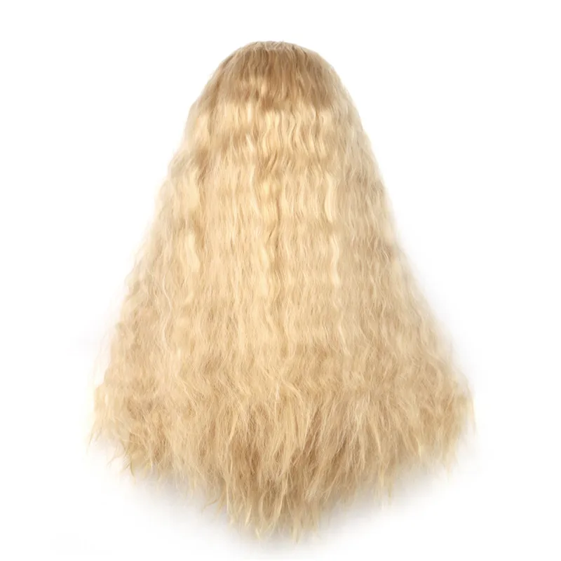 WoodFestival для женщин синтетический парик вьющиеся кукурузы пушистые длинные волосы смешанный цвет розовый коричневый термостойкие косплей парики