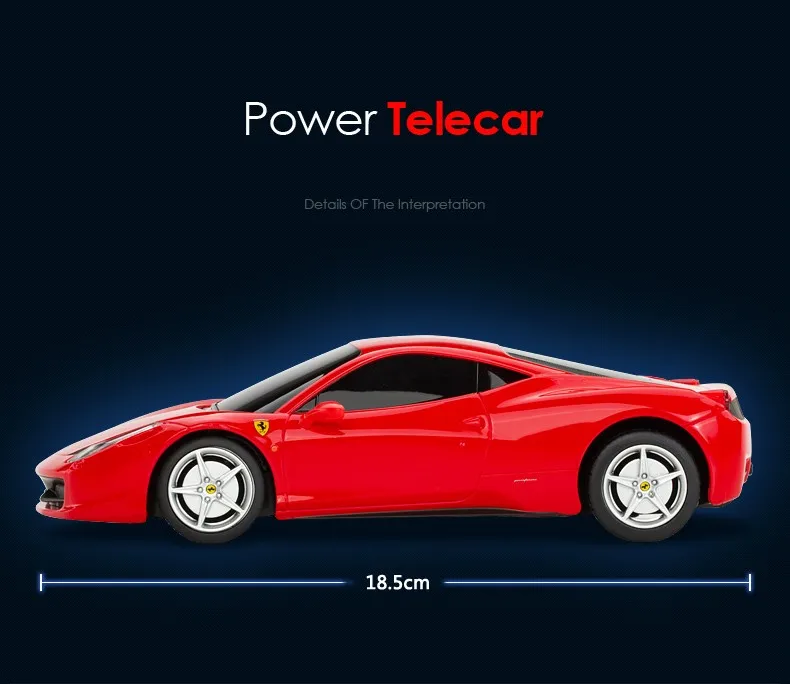 Rastar лицензированный 1:24 Ferrari 458 Italia беспроводной пульт дистанционного управления гоночный автомобиль игрушки 46600 Рождественский подарок