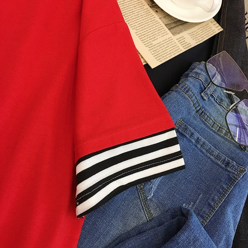 Женская футболка Харадзюку каваи милый карман Гоку Драконий жемчуг футболка с принтом летний хлопковый топ в Корейском стиле лоскутные футболки