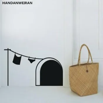 

1PC Hot Selling New cute cartoon mouse home sticker wall decor Mouse Hole Children Decor Vinyl Sticker Wall Decal+HOT