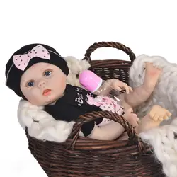 Reborn baby куклы 23 "57 см Bebes reborn полный Силиконовый reborn baby girl куклы игровой дом игрушки поддельные Кукла reborn подарок