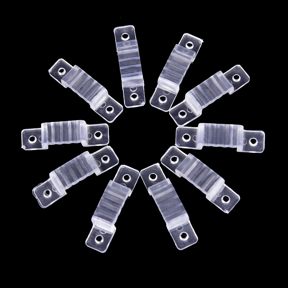 8mm LED Fixing Silicone Mounting Clips For 220V 5050 3528 LED Strip