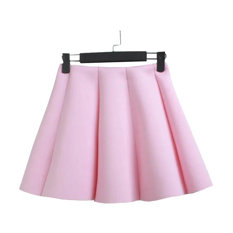 

2018 Autumn winter High Waist Knitted Skirts Women A-line mini Skirt Casual Elastic Flared Skirt Female Short skirts ZY4168