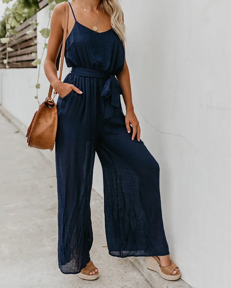 sleeveless one piece jumpsuit