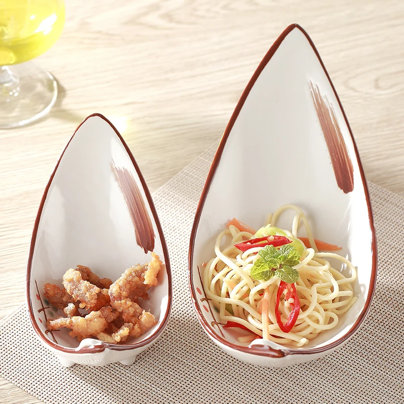 

Food Plate Breakfast Plate Ceramic Irregular Dish Household Tableware Personality Creative Scallop Dish Hotel Tableware