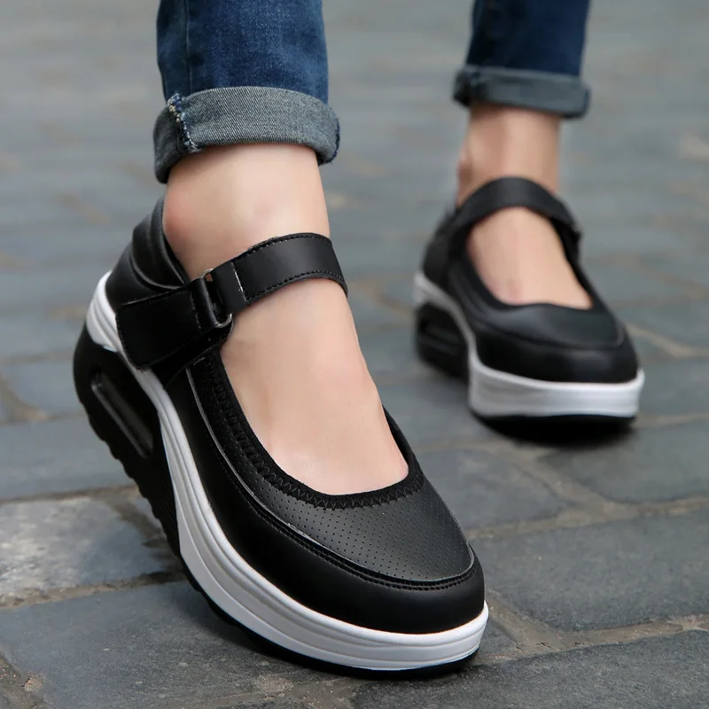 

Women Shoes Summer New Walking Creepers Casual Shoes Women Waterproof Wedges Platform Women Sneakers