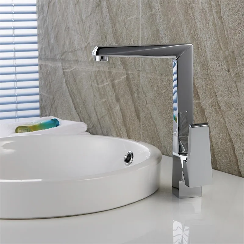 

HDM Bathroom Accessories Basin Faucet Sink Faucet Modern Artistic Chrome Basin Mixer WC Kitchen Faucet Hot and Cold Water Tap