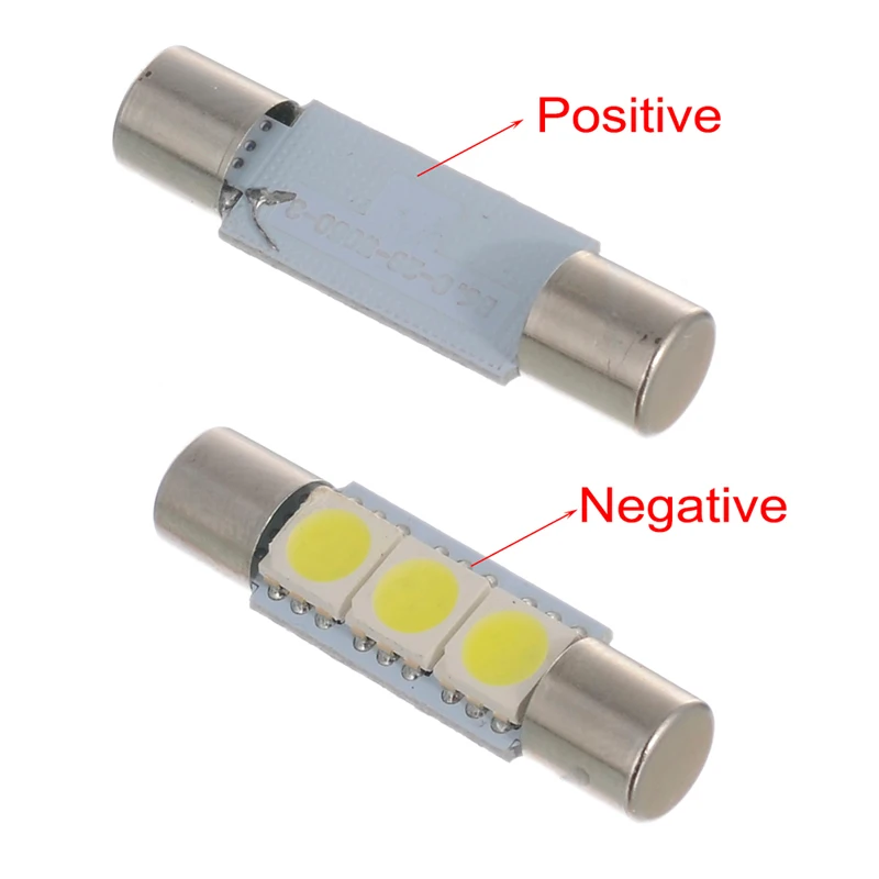 10 шт. Белый светодиодный 29 мм 5050 3SMD предохранитель косметическое зеркало светильник лампочка для 6641 TS-14V1CP