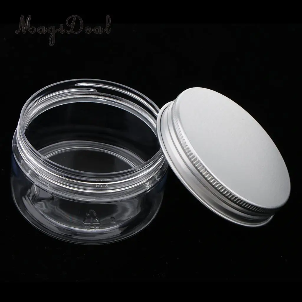 10pcs 30-120ML PET Plastic Empty Cosmetic Container Case with Aluminum Caps Cream Lotion Box Ointments Bottle Makeup Pot Jars