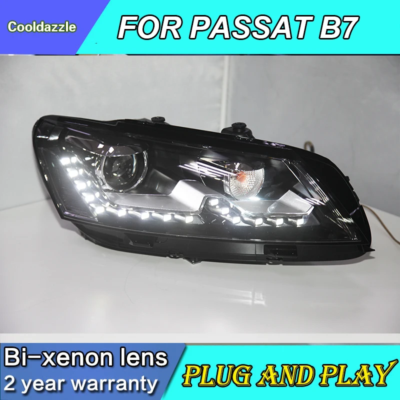 

For VOLKSWAGEN Passat B7 LED Head Light 2011-2014 Year With Daytime Running Light LED Head Lamps