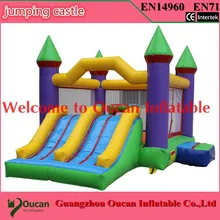 2016new commodity free shipping PVC6.5x4x4m tarpaulin inflatable bouncers with slide for kids and baby