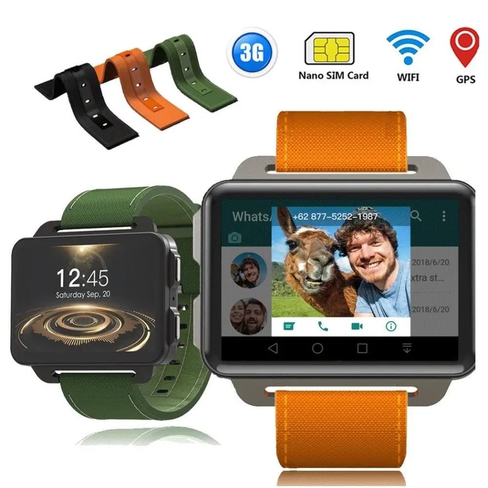 

Timethinker DM99 GPS Smart Watch MTK6580 Android 5.1 Smartwatch 2.2'' Screen 1200Mah Battery 1GB+16GB Wifi 3G For iphone huawei