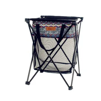 

2019 New outdoor storage basket multi-function storage bucket hamper laundry basket storage bag camping garbage rack