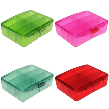 

YAS Portable 6 Grids Travel Pill Tablet Storage Box Medicine Organizer Container Holder Case Pill Cases Splitters New