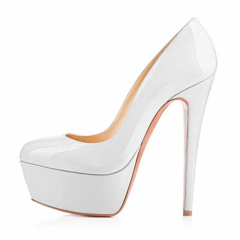 Женские туфли лодочки на платформе очень высоких каблуках Shoes14cm пикантные