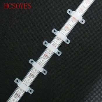 

HCSOYES 50/100 pcs Silicon Clip led connector led chip use for Fixing WS2812B/ WS2811 /LPD6803/3528/5050/ LED Strip