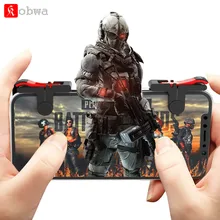 Kobwa D9 мобильную игру Pubg контроллер геймпад для телефона L1R1 с пистолетной рукояткой джойстик/триггер огонь кнопки для iPhone IOS и Android
