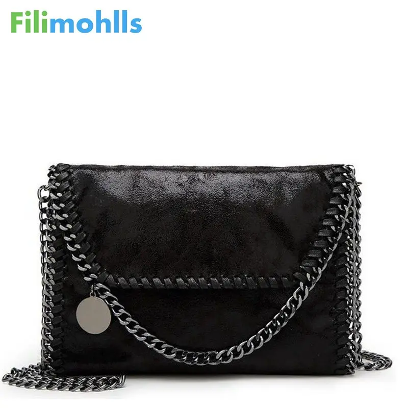 2019 New Women Message Bag Pu Fashion Portable 2 Chains Bag Woven Shoulder bag bolsa feminina carteras mujer handbag S989