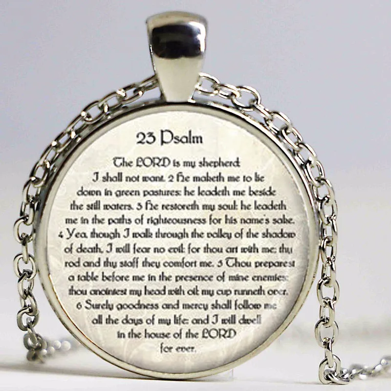 23rd PSALM JEWELRY Scripture Necklace Psalm 23 Necklace Bible Verse Jewelry Scripture Jewelry Jewish Gift Christian