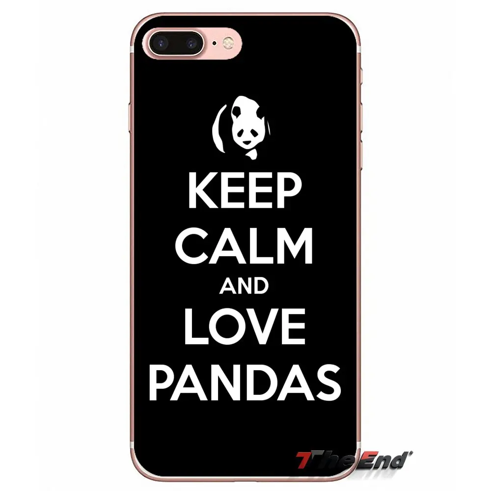 Keep Calm And Love Pandas Quote для Xiaomi Redmi 4 3 3S Pro Mi3 Mi4 Mi4i Mi4C Mi5 Mi5S Mi Max Note 2 чехол на