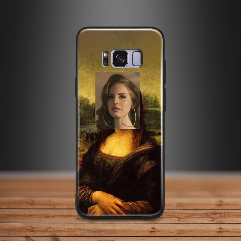 

Mona lisa Lana Del Rey Kuso Spoof Pattern coque Soft Silicone Phone Case Shell Cover For Samsung S7 Edge S8 S9 Plus Note 8 9