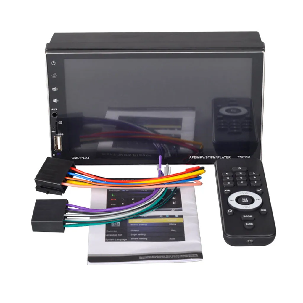 

OMESHIN Car MP4,MP5 multimedia car mp5 player 2 Din mp5 automotive retractable dvd Bluetooth stereo screen Bluetooth 7702 Jun13