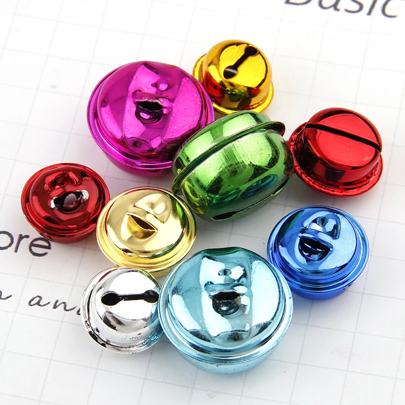 

18/20/26mm 10Pcs Mix Color Iron Round Jingle Bells Pendant Christmas Handmade Party DIY Crafts Accessories
