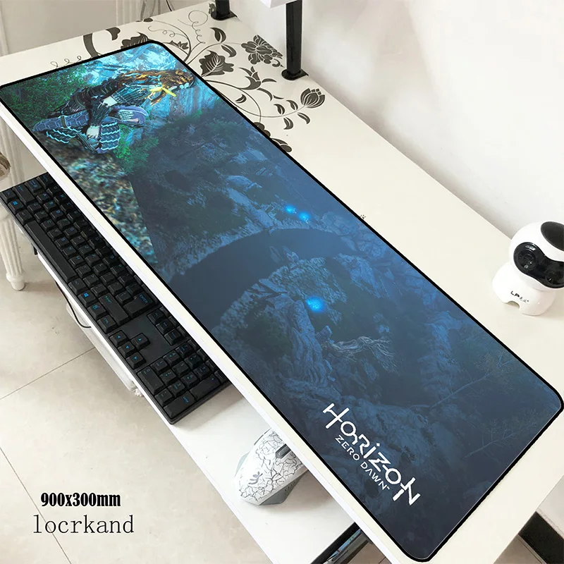 

horizon zero dawn mats 900x300x3mm High-end gaming mouse pad big keyboard mousepad locked edge notebook gamer padmouse mat