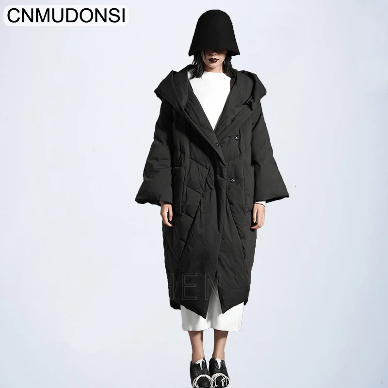 CNMUDONSI Fashion Elegant Women Parka 2018 Winter Jacket Women Parkas Cotton Padded Jacket Warm Female Long Coat Clothes Tops