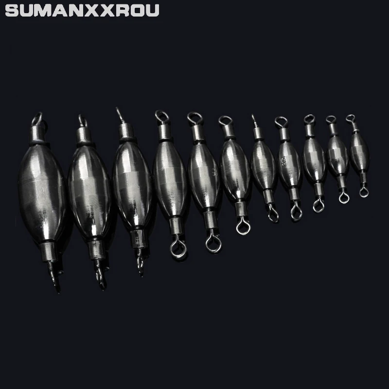 5Pcs Copper Sinker Fishing Swivels Rolling Lead Counterweight Tackle Tool Accessories Sinker