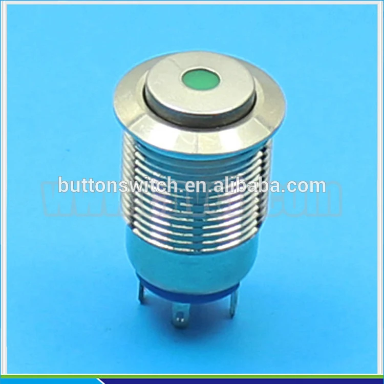 1222 High round front head momentary dot illuminated IP65 waterproof switch