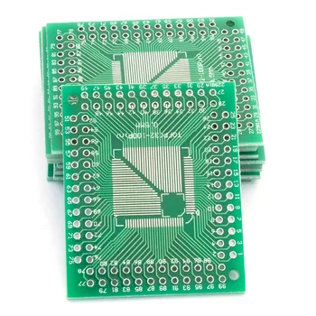 

10PCS FQFP TQFP 32 44 64 80 100 LQFP to DIP Transfer Board DIP Pin Board Pitch Adapter NEW