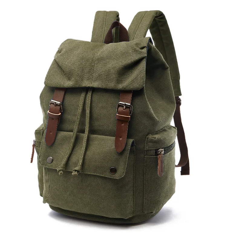 0 : Buy Canvas Double Shoulder Backpack High Quality Student Laptop Daypacks Bag ...