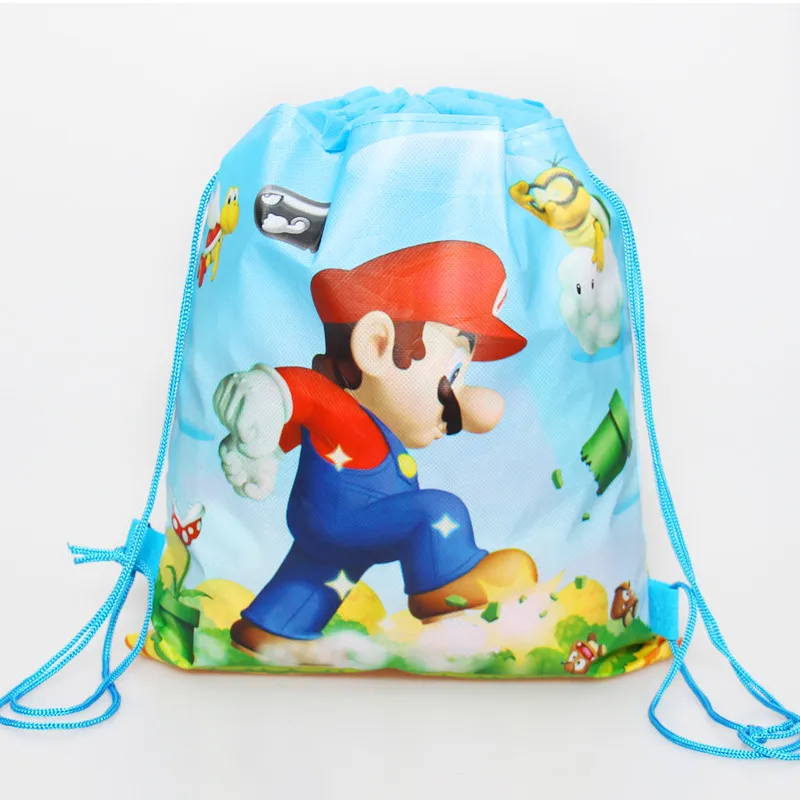 1 шт./лот, одноразовые скатерти «Super Mario Bros», «Mario Bros», украшения для дня рождения, «Super Mario Bros», пластиковые скатерти - Цвет: drawstring bag 1pcs