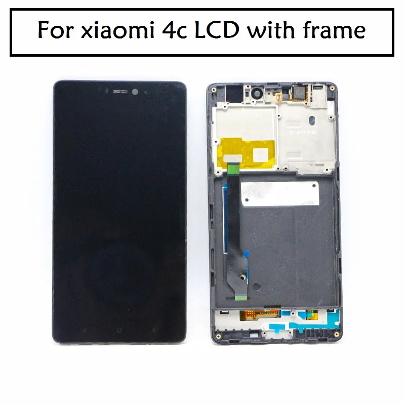 

100% Tested Working LCD Display Touch Screen Digitizer Assembly with Frame For Xiaomi Mi4c Mi 4c M4c Phone Replace Parts