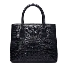 Classic Embossed Crocodile Leather Tote Bag women messenger bag with single shoulder strap