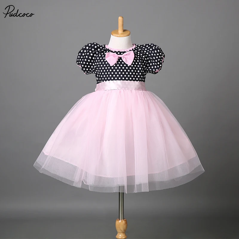 

Girl Cute Polka Dot Bridesmaid Party Prom/Wedding Christening Dress Kids Dress