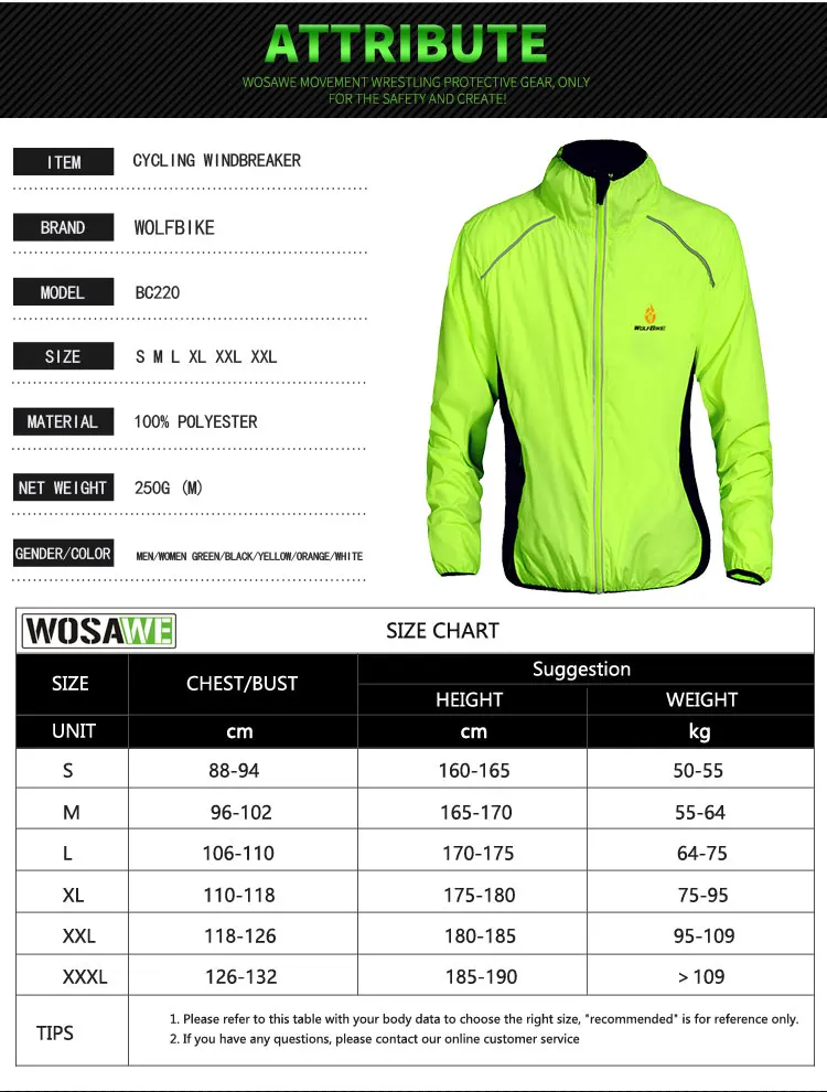 WOSAWE Светоотражающие водоотталкивающие куртки для велоспорта, 5 цветов, одежда для дождя, одежда для велоспорта, ветронепроницаемое пальто для горного велосипеда, ветровка S-3XL