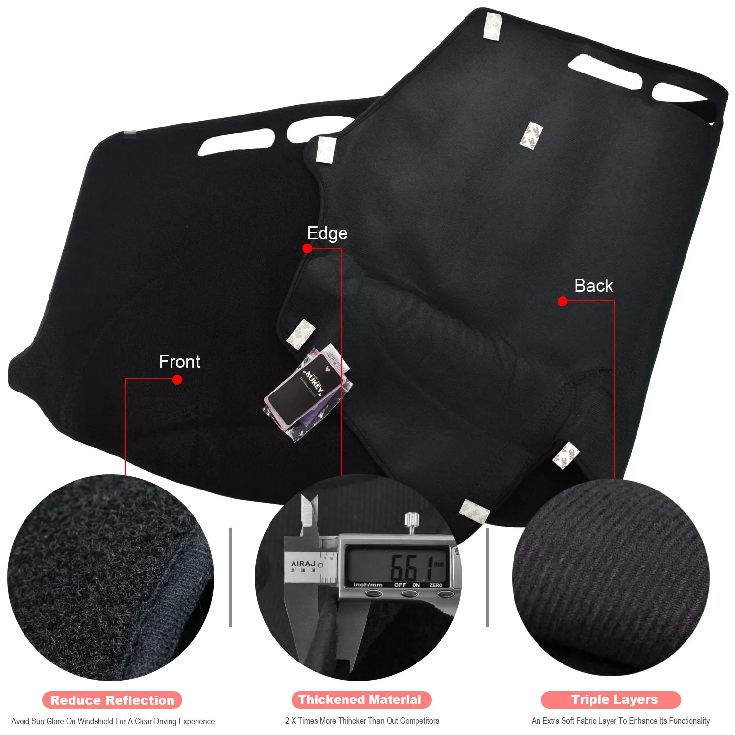 Коврик для приборной панели Xukey крышка Ford Focus 3 2012 2013 2014 2015 2016 2017 2018 MK3|carpeting carpets|carpet