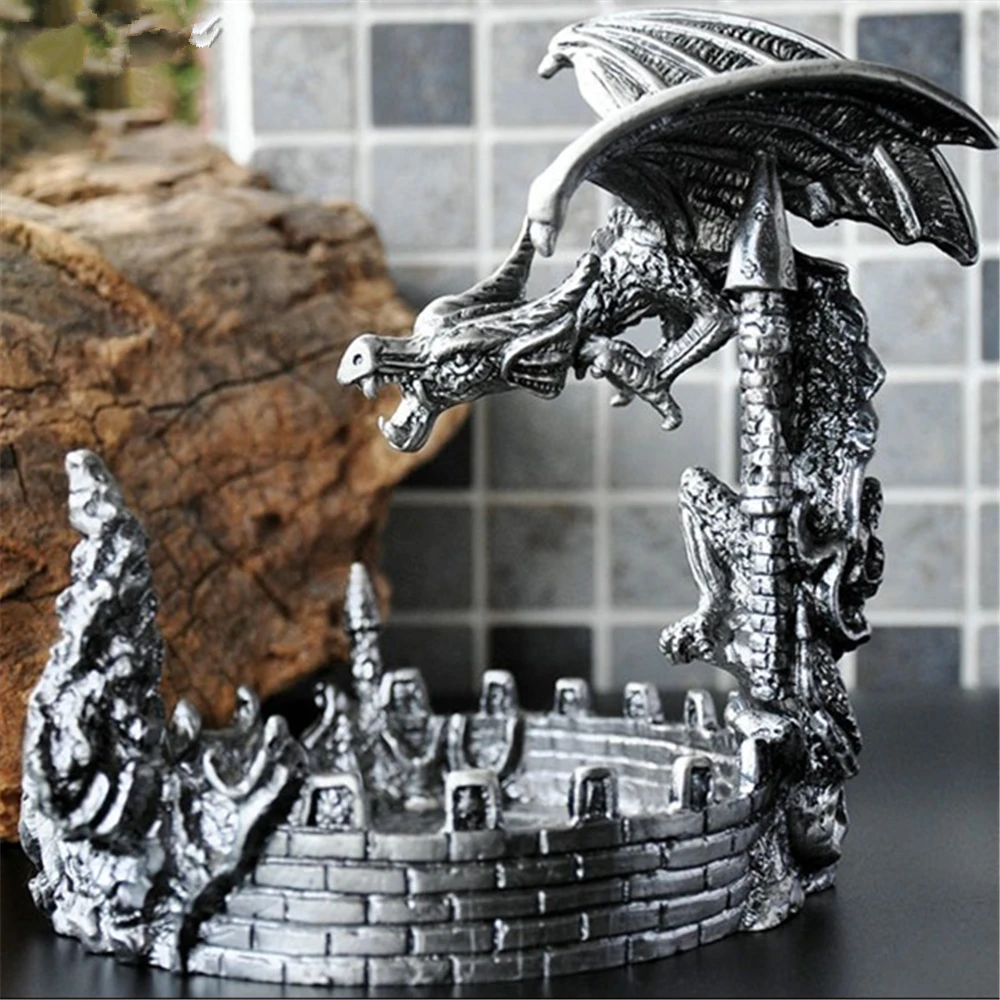 High Quality Ashtray European Dragon Shape alloy Ashtray Home Office Desk Decoration High Quality Ashtray European Dragon Shape alloy Ashtray Home Office Desk Decoration