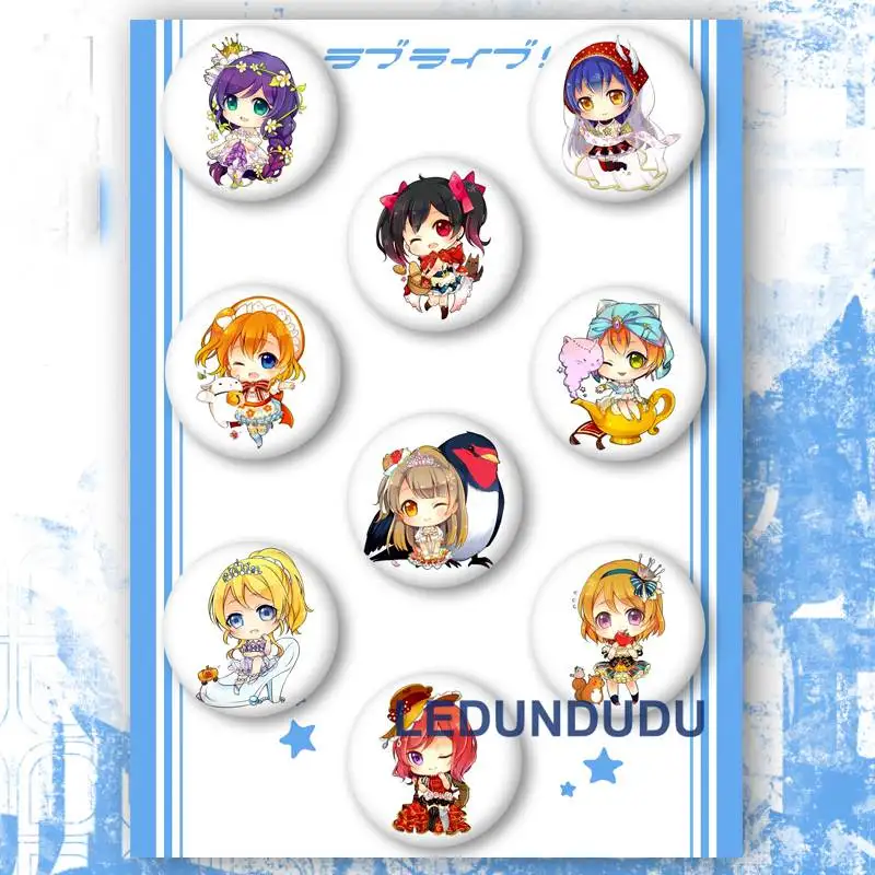 Женский рюкзак с надписью Love Live Значки для косплея 9 элементов|badge collection|badges for