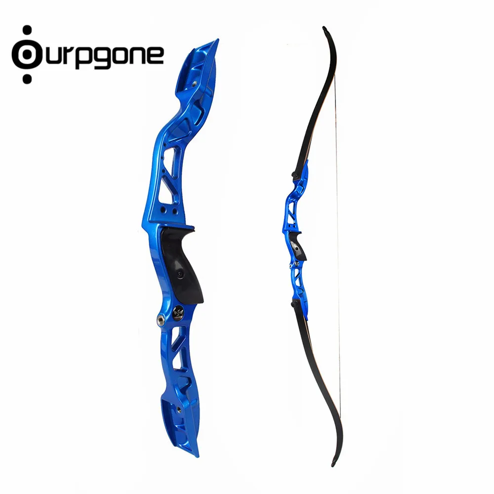 

66 Inch Recurve Bow 24lbs/26lbs String Aluminum Alloy Handle Riser Longbow Hunting Tool Practice for Hunting Shooting Training