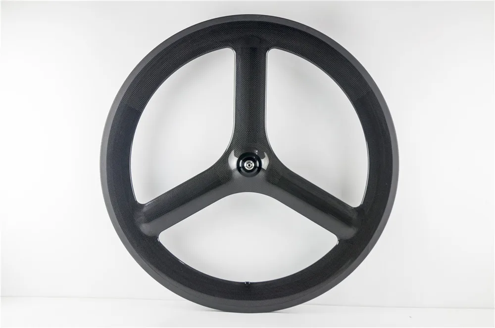 Discount 700C Tri Spoke Wheels 3 spoke carbon wheel   Clincher fixed gear wheelset  bicycle Wheels 1