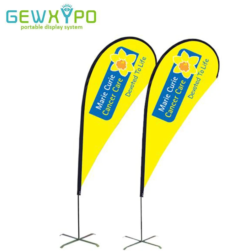 Wholesale 350cm Economic Portable Full Color Printed Teardrop Flag