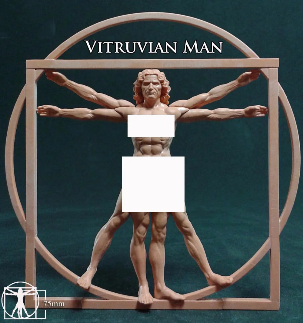 1/22 Scale Assembly Resin Figure kit Vitruvian Man 80mm