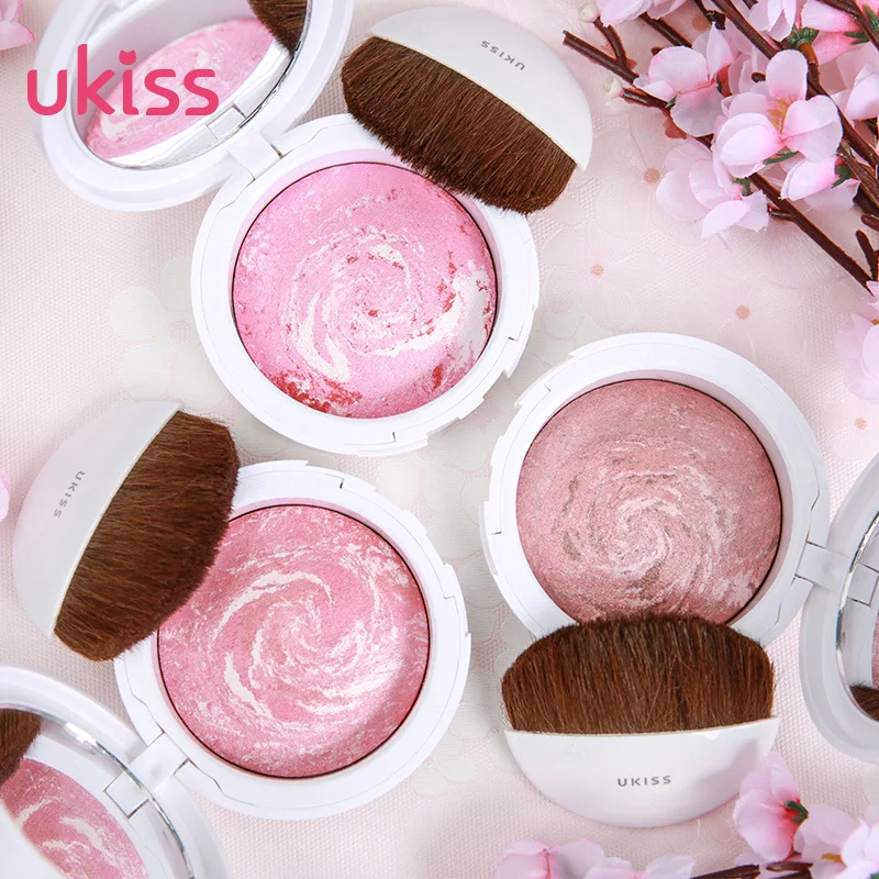 Brand Cosmetic Hydrating Pressed Blusher Powder Easy To Wear Baked