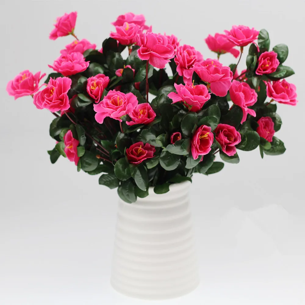 Искусственный букет, имитация азалии, сафлора, домашнее свадебное украшение, Флорес, искусственное украшение