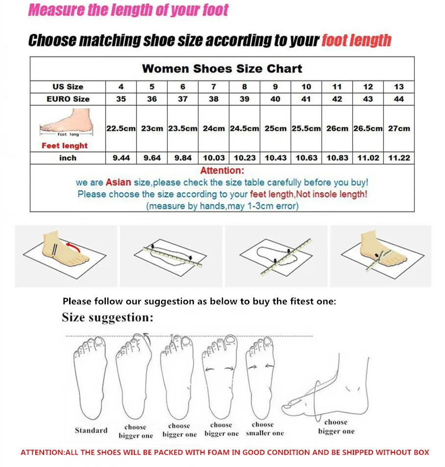 shoes size table