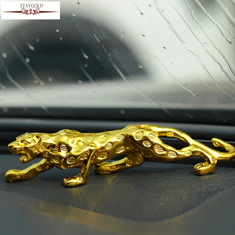 

STAYGOLD Arrogant Car Decoration Leopard Esculturas Decorativas Home Decoration Accessories Resin Crafts Cars Ornaments